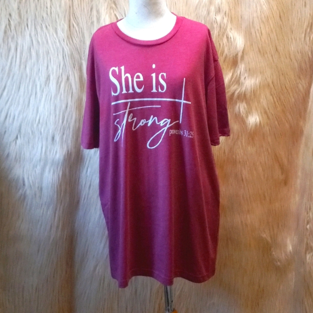 💕2/$15💕Next Level She Is Strong T-shirt NWOT